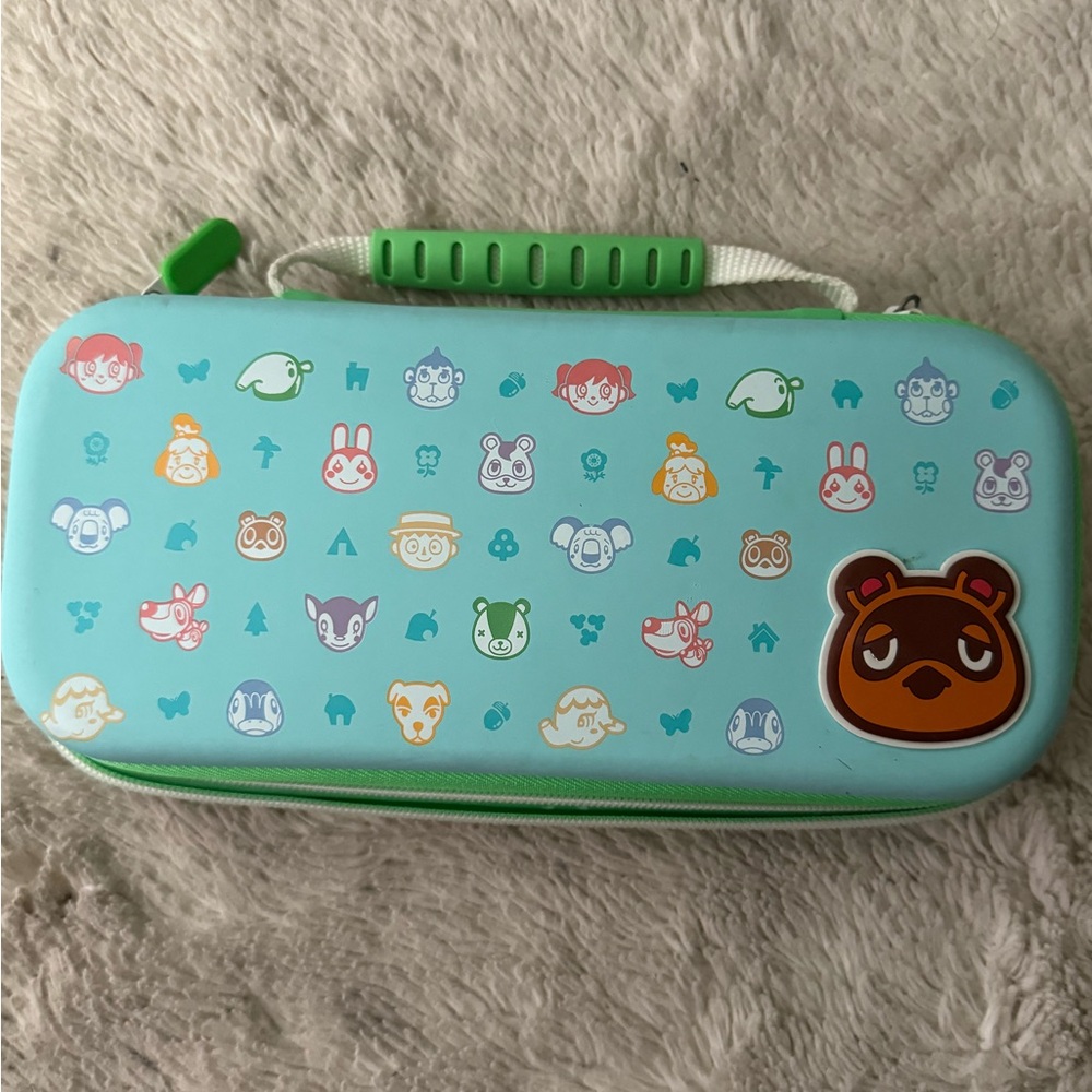Animal Crossing Themed Nintendo Switch Case - Green and Blue